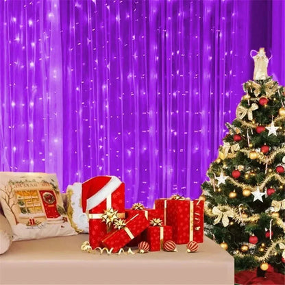 USB LED Curtain Lights - 3/6M Holiday Wedding Garland with Remote Control - ZOOMNSTORE