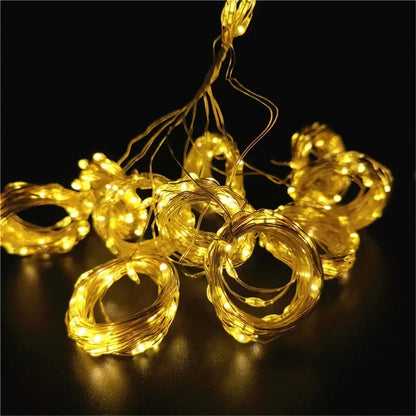 USB LED Curtain Lights - 3/6M Holiday Wedding Garland with Remote Control - ZOOMNSTORE