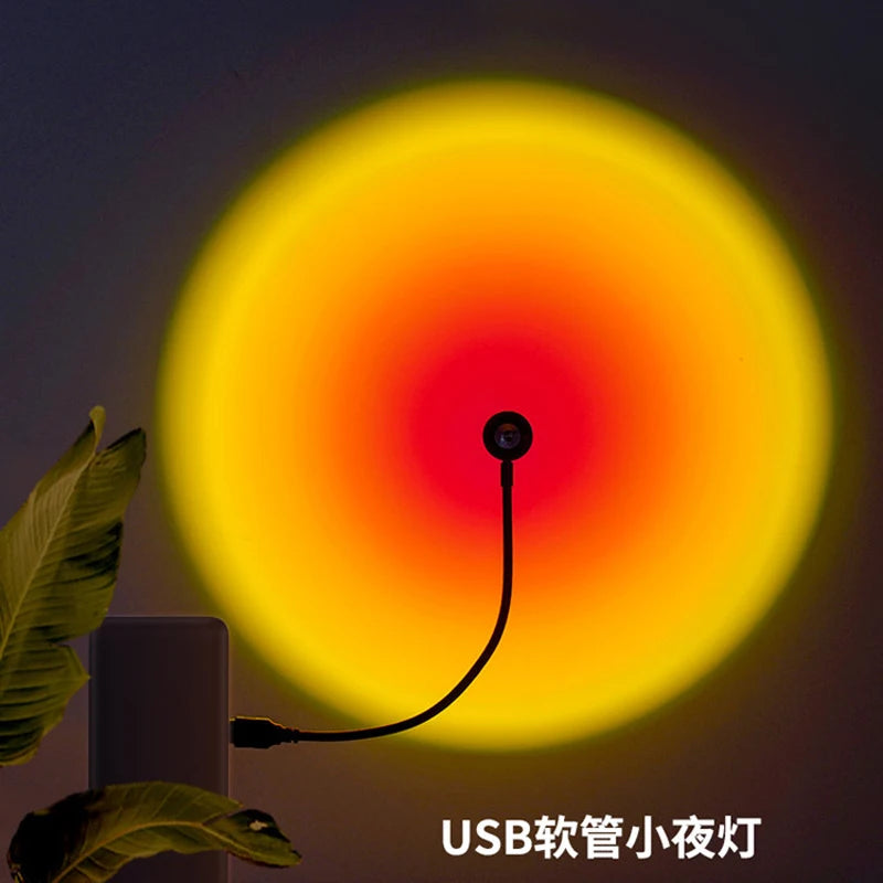 Sunset Projection Lamp - USB Rainbow Night Light for Photography  Decor - ZOOMNSTORE