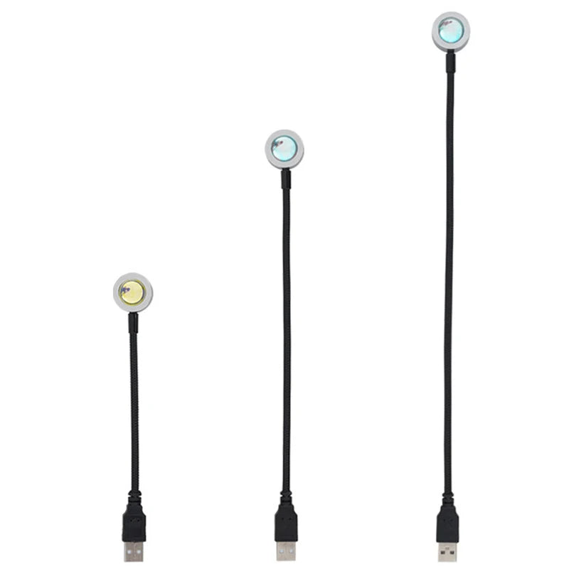 Sunset Projection Lamp - USB Rainbow Night Light for Photography  Decor - ZOOMNSTORE