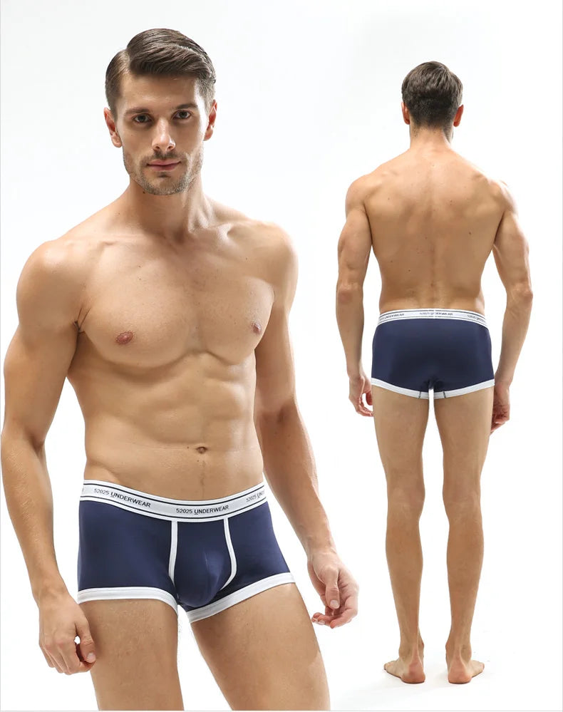 52025 Men's Cotton Modal Boxers (3-Pack) – Silky-Soft Fabric, Anatomical Contoured Pouch and Comfortable Everyday Fit