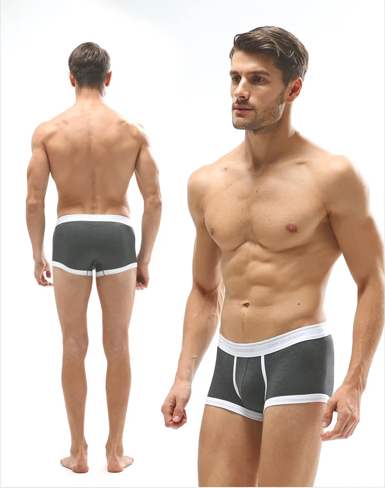 52025 Men's Cotton Modal Boxers (3-Pack) – Silky-Soft Fabric, Anatomical Contoured Pouch and Comfortable Everyday Fit