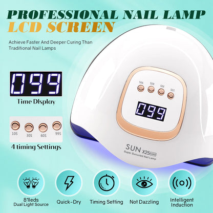 UV LED Nail Lamp - High Power Nail Curing Lamps With Smart Auto Sensor | Fast Gel Dryer - ZOOMNSTORE