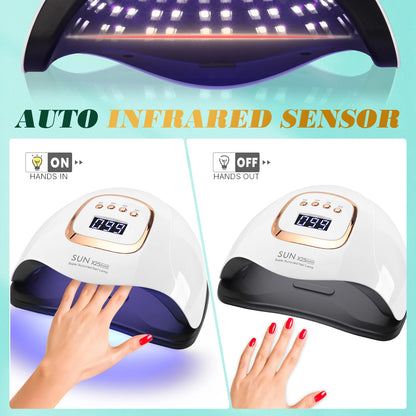 UV LED Nail Lamp - High Power Nail Curing Lamps With Smart Auto Sensor | Fast Gel Dryer - ZOOMNSTORE