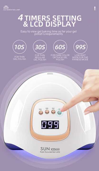 UV LED Nail Lamp - High Power Nail Curing Lamps With Smart Auto Sensor | Fast Gel Dryer - ZOOMNSTORE