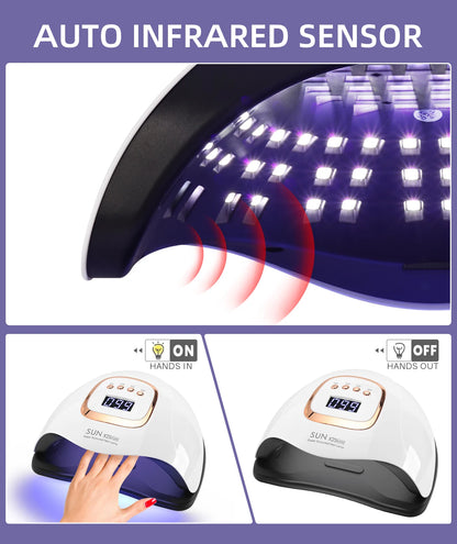 UV LED Nail Lamp - High Power Nail Curing Lamps With Smart Auto Sensor | Fast Gel Dryer - ZOOMNSTORE