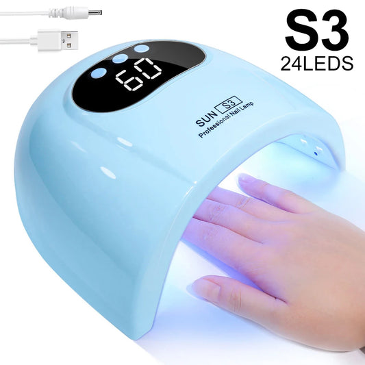 UV LED Nail Lamp - Professional Gel Nail Dryer with 24 LED Beads & Quick Drying - ZOOMNSTORE