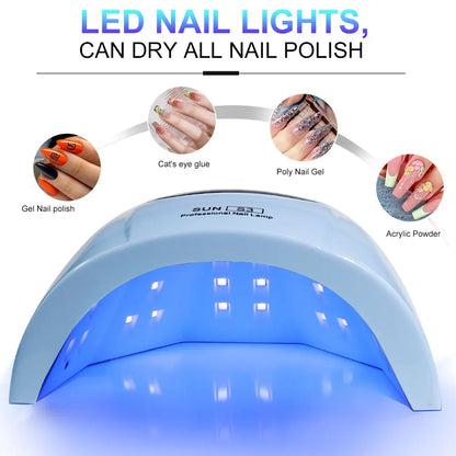 UV LED Nail Lamp - Professional Gel Nail Dryer with 24 LED Beads & Quick Drying - ZOOMNSTORE