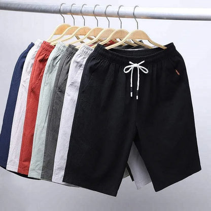 Men's Cargo Shorts – Green Summer Bermuda With Flap Pockets & Drawstring Waist