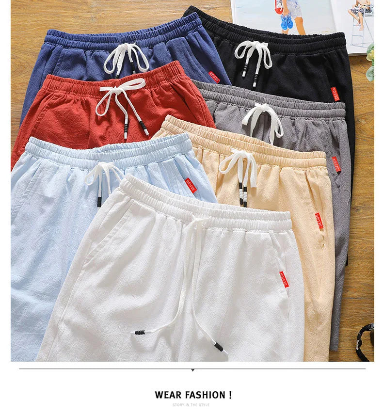 Men's Cargo Shorts – Green Summer Bermuda With Flap Pockets & Drawstring Waist