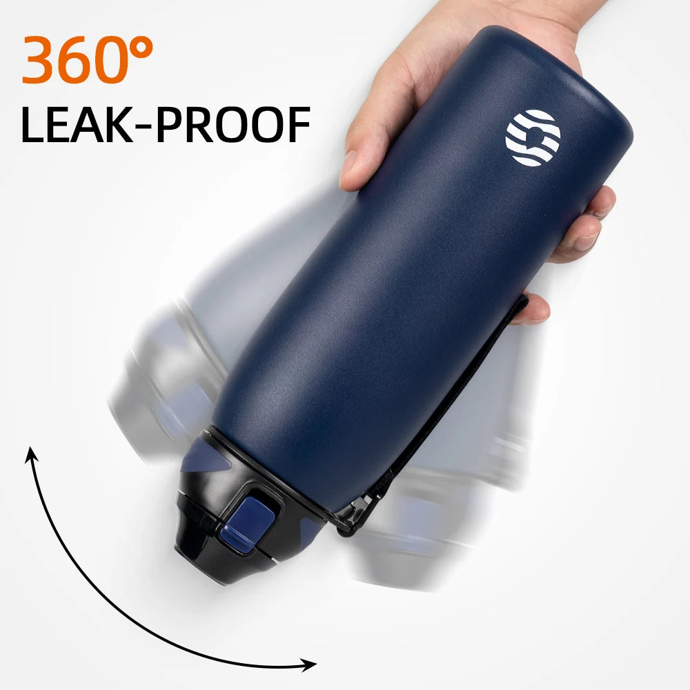 Fjbottle Water Bottle 1L Vacuum Sports Bottle Warm and Cold Drink Stainless Steel Vacuum Flask