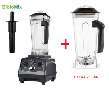 Heavy Duty Commercial Blender - 2200W Timer Mixer Juicer with 2L BPA Free Jar for Smoothies and Food Processing