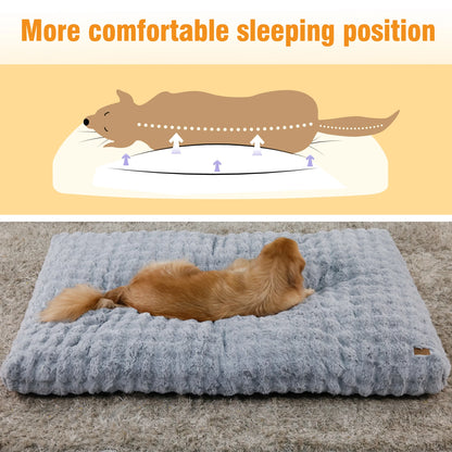 Ultra Plush Dog Bed - Large Soft Pet Cushion with Premium Foam & Removable Cover - ZOOMNSTORE