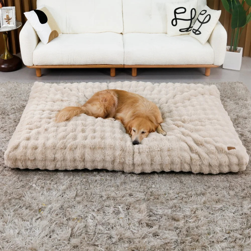 Ultra Plush Dog Bed - Large Soft Pet Cushion with Premium Foam & Removable Cover - ZOOMNSTORE