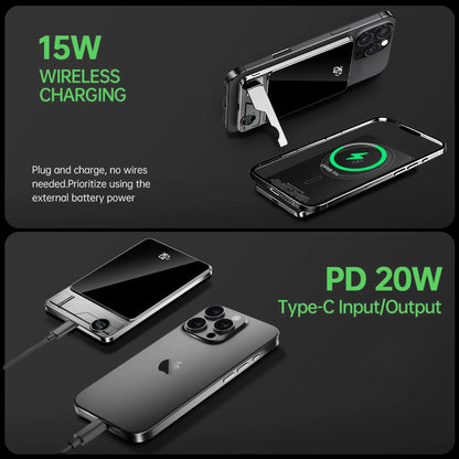 10000mAh Ultra Slim Power Bank for MagSafe,Magnetic Wireless 20W Fast Charging Portable Battery For iPhone Samsung Xiaomi iWatch - ZOOMNSTORE