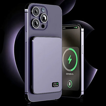 10000mAh Ultra Thin Power Bank for MagSafe,Magnetic Wireless Fast Charging MacSafe Portable Battery For iPhone Xiaomi Samsung - ZOOMNSTORE