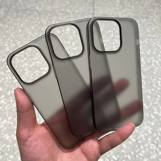 Ultra Thin Shockproof Phone Case for iPhone 16 Pro 15 14 Plus 13 12 Pro Max - Matte Clear Back Cover - ZOOMNSTORE
