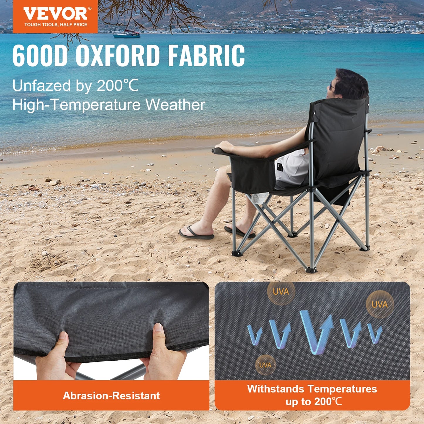 Ultralight Folding Camping Chair - 350lbs Portable Travel Seat for Beach Hiking and Fishing - ZOOMNSTORE
