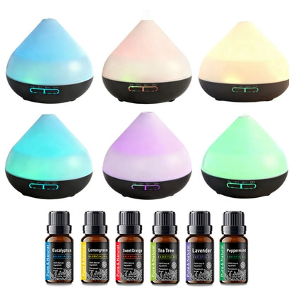 Ultrasonic Air Humidifier - 500ml Aromatherapy Diffuser with LED Night Light & Remote - ZOOMNSTORE
