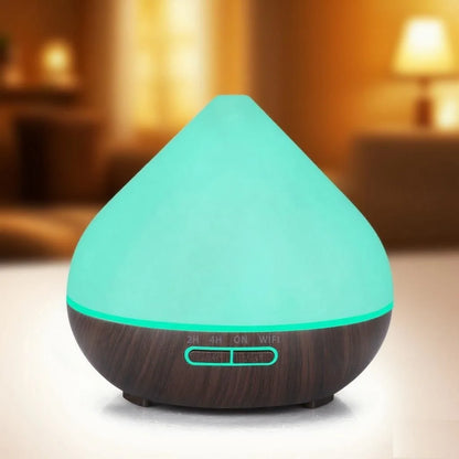 Ultrasonic Air Humidifier - 500ml Aromatherapy Diffuser with LED Night Light & Remote - ZOOMNSTORE