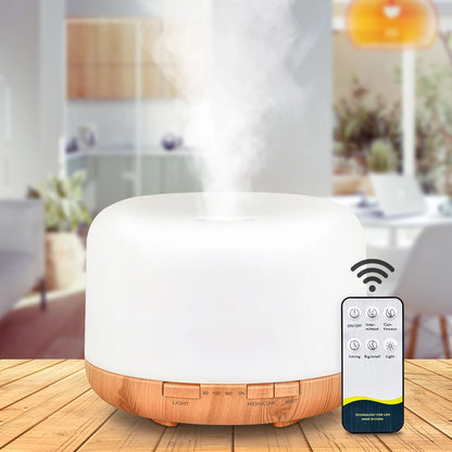 Ultrasonic Air Humidifier - Essential Oil Diffuser With Remote Control & LED Light - ZOOMNSTORE