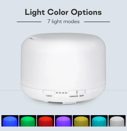 Ultrasonic Air Humidifier - Essential Oil Diffuser With Remote Control & LED Light - ZOOMNSTORE