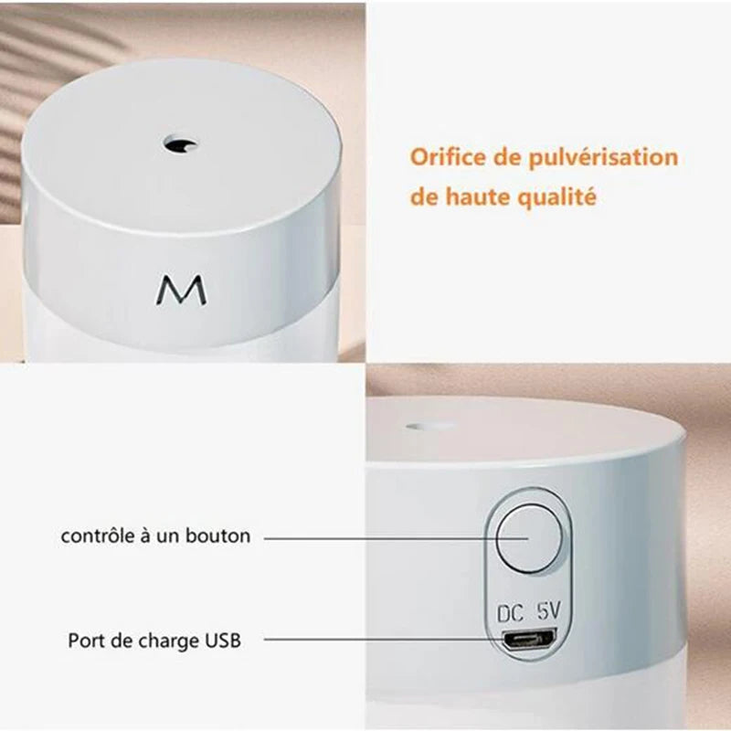 Mini Ultrasonic Humidifier  Aromatherapy Diffuser - Portable USB Essential Oil Sprayer with LED Lamp for Home  Car - ZOOMNSTORE