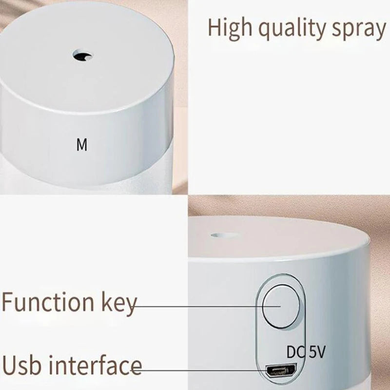 Mini Ultrasonic Humidifier  Aromatherapy Diffuser - Portable USB Essential Oil Sprayer with LED Lamp for Home  Car - ZOOMNSTORE