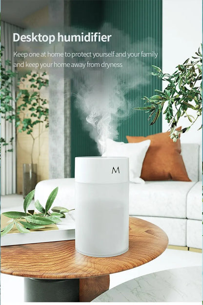 Mini Ultrasonic Humidifier  Aromatherapy Diffuser - Portable USB Essential Oil Sprayer with LED Lamp for Home  Car - ZOOMNSTORE