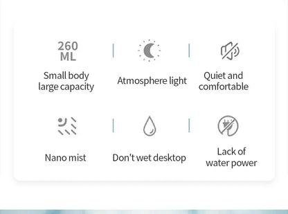 Mini Ultrasonic Humidifier  Aromatherapy Diffuser - Portable USB Essential Oil Sprayer with LED Lamp for Home  Car - ZOOMNSTORE