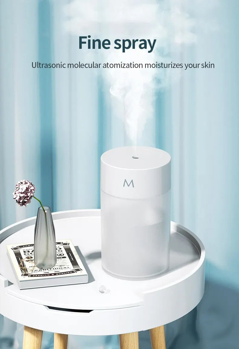 Mini Ultrasonic Humidifier  Aromatherapy Diffuser - Portable USB Essential Oil Sprayer with LED Lamp for Home  Car - ZOOMNSTORE