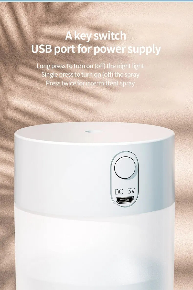 Mini Ultrasonic Humidifier  Aromatherapy Diffuser - Portable USB Essential Oil Sprayer with LED Lamp for Home  Car - ZOOMNSTORE