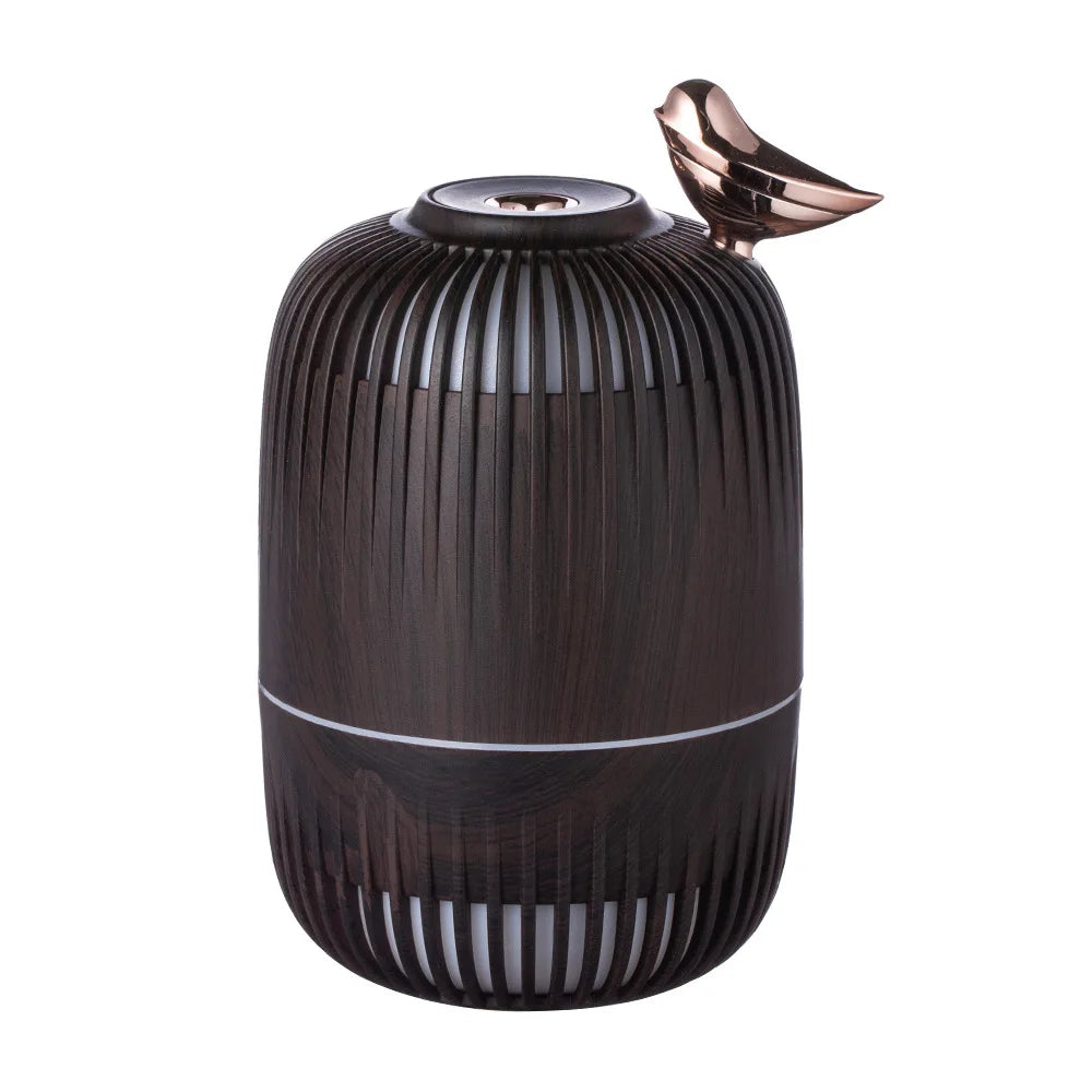 Ultrasonic Humidifier Mini Wood Grain | Portable USB Air Moisturizer With Warm Light - ZOOMNSTORE