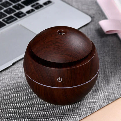 Ultrasonic Humidifier - Wood Grain Portable USB Air Aromatherapy Mist Discharge - ZOOMNSTORE
