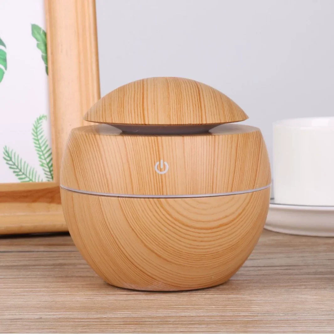 Ultrasonic Humidifier - Wood Grain Portable USB Air Aromatherapy Mist Discharge - ZOOMNSTORE