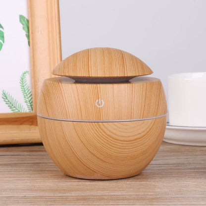 Ultrasonic Humidifier - Wood Grain Portable USB Air Aromatherapy Mist Discharge - ZOOMNSTORE