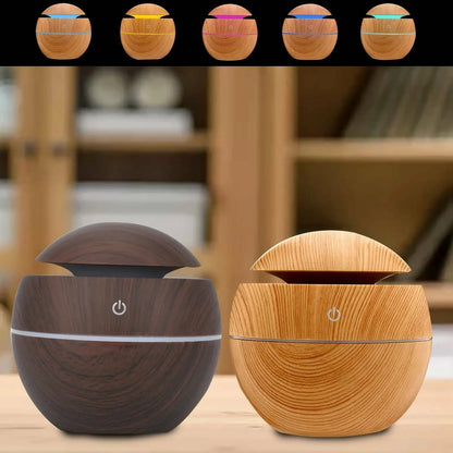 Ultrasonic Humidifier - Wood Grain Portable USB Air Aromatherapy Mist Discharge - ZOOMNSTORE