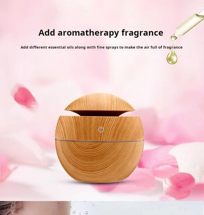 Ultrasonic Humidifier - Wood Grain Portable USB Air Aromatherapy Mist Discharge - ZOOMNSTORE