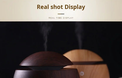 Ultrasonic Humidifier - Wood Grain Portable USB Air Aromatherapy Mist Discharge - ZOOMNSTORE