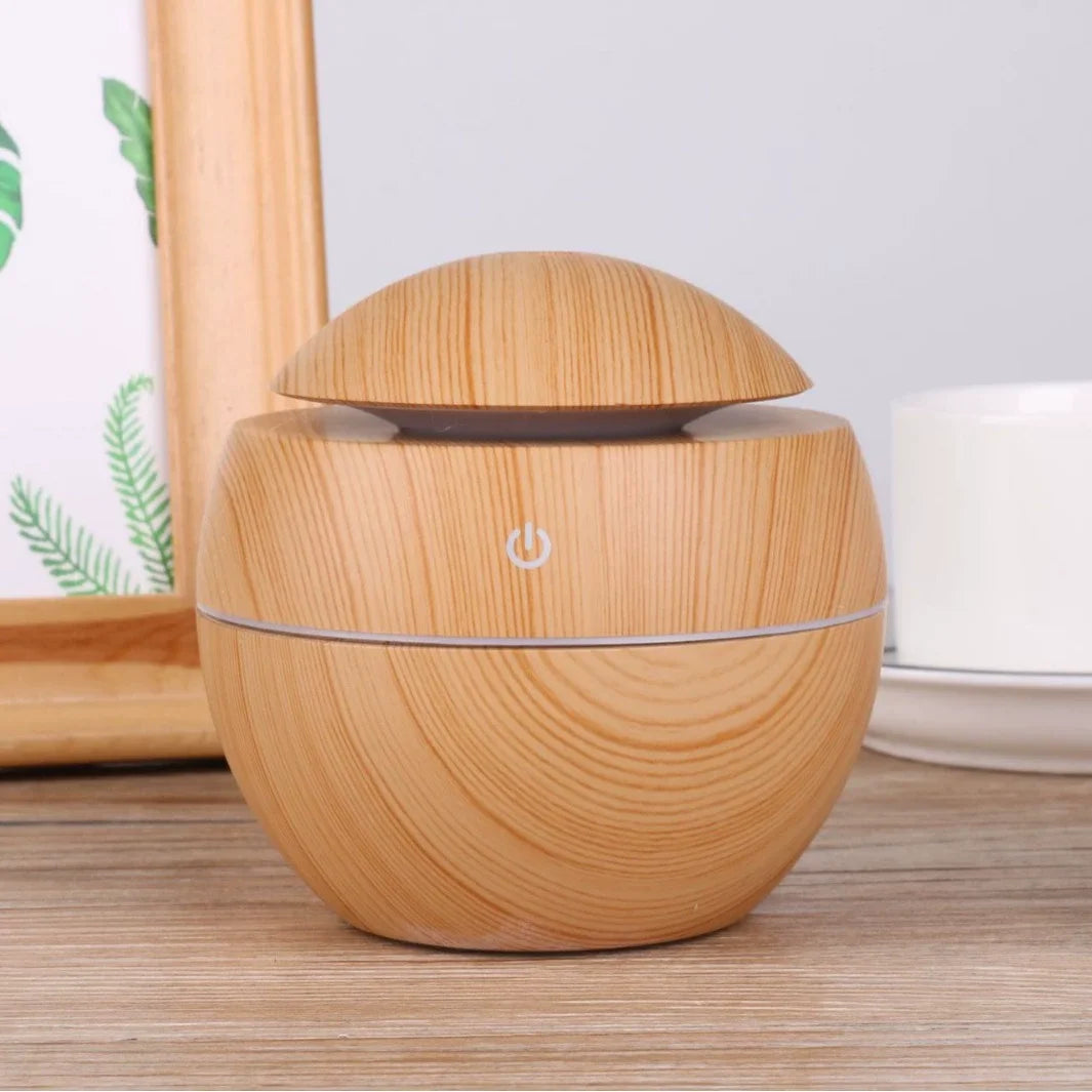 Ultrasonic Humidifier - Wood Grain Portable USB Air Aromatherapy Mist Discharge - ZOOMNSTORE