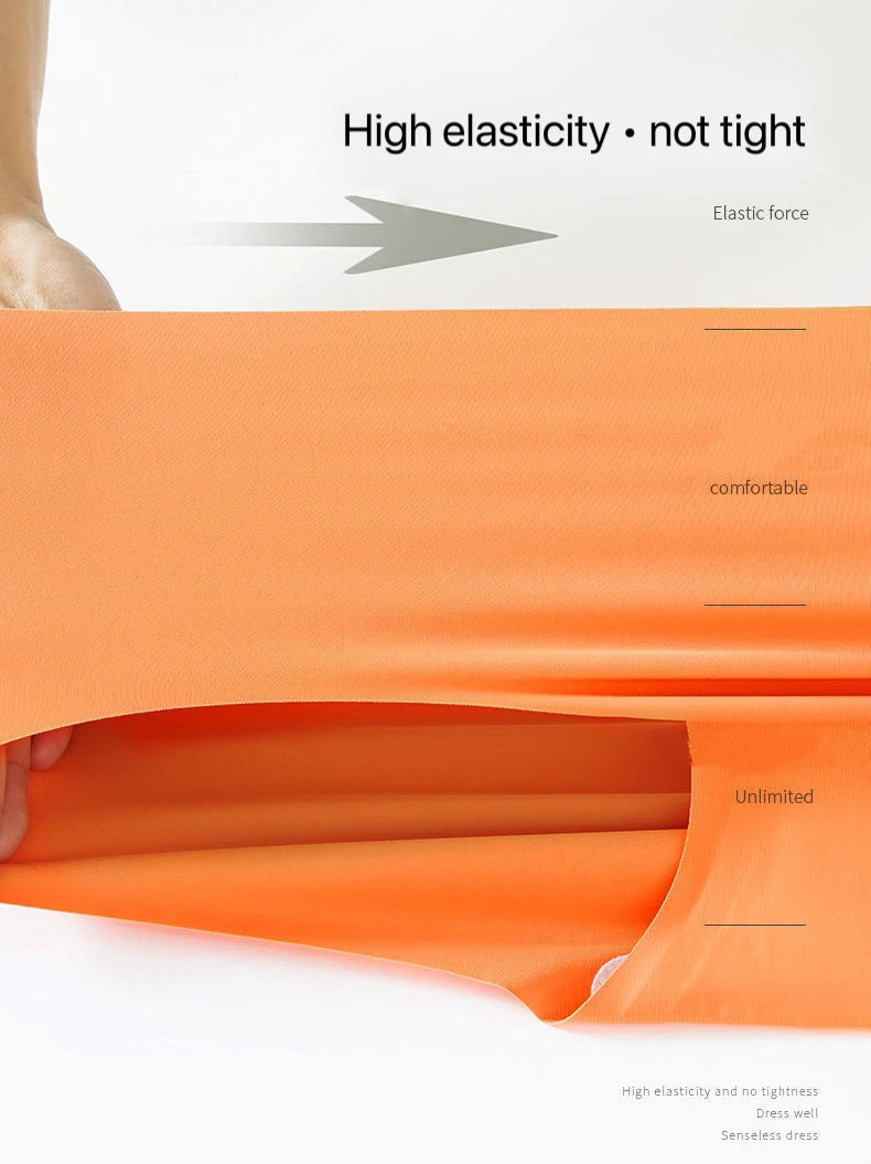 Ultrathin Panties Women - Plus Size Ice Silk High Waist Seamless Briefs - ZOOMNSTORE