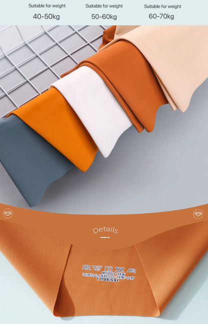 Ultrathin Panties Women - Plus Size Ice Silk High Waist Seamless Briefs - ZOOMNSTORE