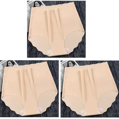 Ultrathin Panties Women - Plus Size Ice Silk High Waist Seamless Briefs - ZOOMNSTORE
