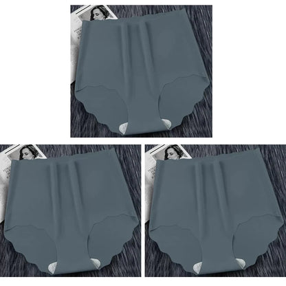 Ultrathin Panties Women - Plus Size Ice Silk High Waist Seamless Briefs - ZOOMNSTORE