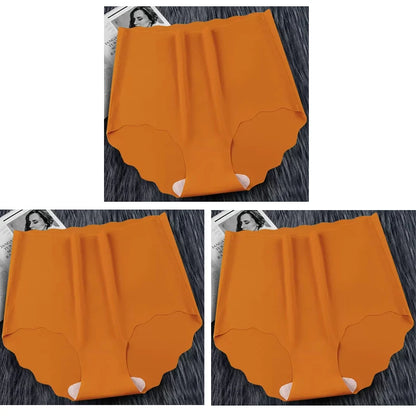 Ultrathin Panties Women - Plus Size Ice Silk High Waist Seamless Briefs - ZOOMNSTORE