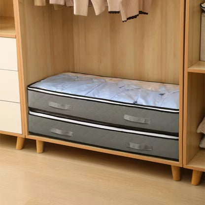 Under Bed Storage Bag – Foldable Quilt Organizer with Reinforced Handles, 2pcs - ZOOMNSTORE