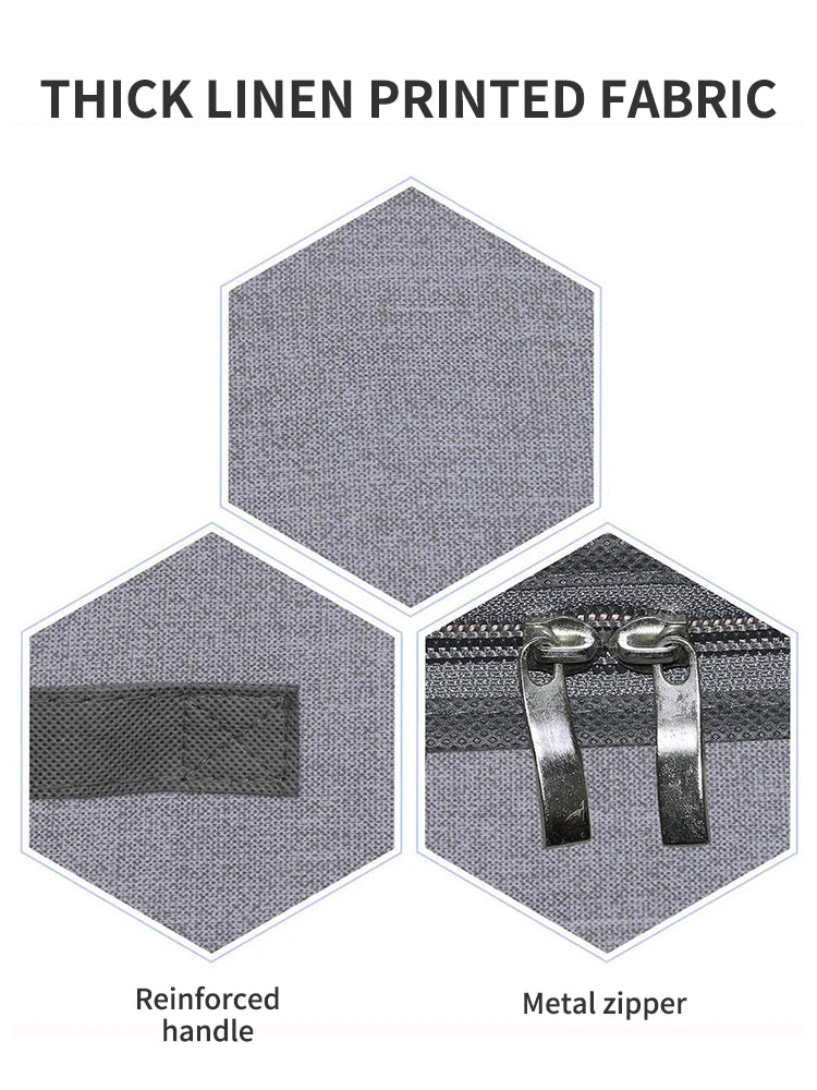 Under Bed Storage Bag – Foldable Quilt Organizer with Reinforced Handles, 2pcs - ZOOMNSTORE