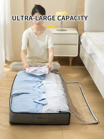 Under Bed Storage Bag – Foldable Quilt Organizer with Reinforced Handles, 2pcs - ZOOMNSTORE