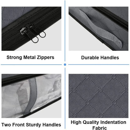 Underbed Storage Bag Foldable Storage With Clear Window | Large Capacity Organizer & Handles - ZOOMNSTORE