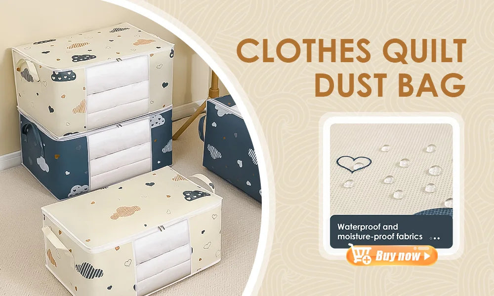 Underbed Storage Bag Foldable Storage With Clear Window | Large Capacity Organizer & Handles - ZOOMNSTORE